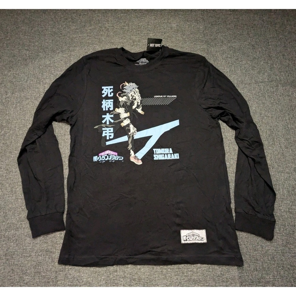 My‎ Hero Academia Tomura Shigaraki Mens Long Sleeve Shirt Hot Topic Large NWT